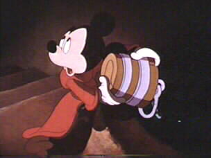 Mickey Mouse als tovenaarsleerling in Fantasia